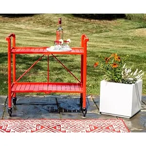 Rust-Oleum 338944 Stops Rust Advanced Spray Paint  Semi-Gloss Black 12 Ounce Semi-Gloss Black 12 Ounce Semi-Gloss - painted red cart drink drinks outdoor party white planter backyard back yard
