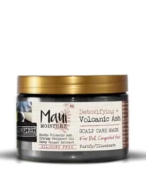 Maui Moisture Detoxifying Volcanic Ash Scalp Care Mask  Coconut  12 Ounce - scalp care mask