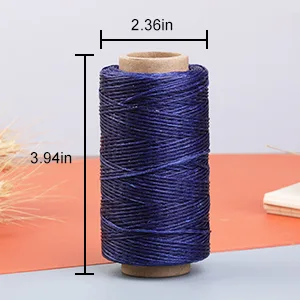 284Yards Leather Sewing Waxed Thread-Practical Long Stitching Thread for Leather Craft DIY/Bookbinding/Shoe Repairing/Leather Projects Black - Leather Sewing Waxed Thread