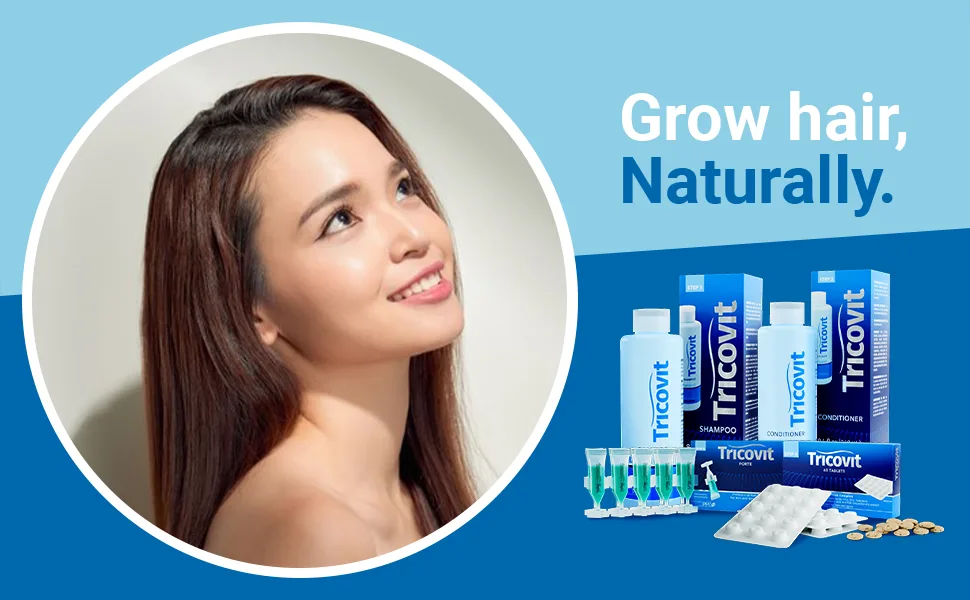 Tricovit Shampoo and Conditioner Routine for Hair Loss and Thinning 8.4oz - tricovit
