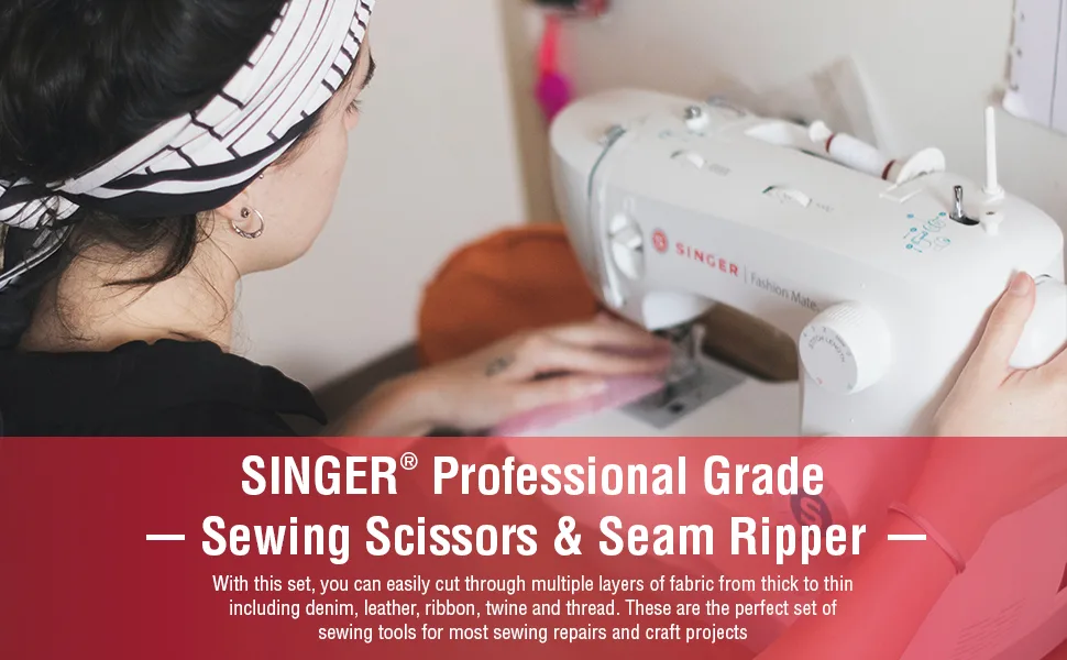 SINGER ProSeries Sewing Kits with Sewing Tools (Scissors & Seam Ripper Bundle) - Professional Grade