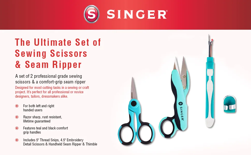 SINGER ProSeries Sewing Kits with Sewing Tools (Scissors & Seam Ripper Bundle) - Seam ripper