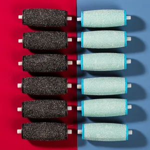 LULUKO Replacement Rollers for Amope Extra Coarse Pedi Perfect Refills for Electronic Foot File (6*Extra Coarse 3*Regular Coarse 1*Brush) - product information 2