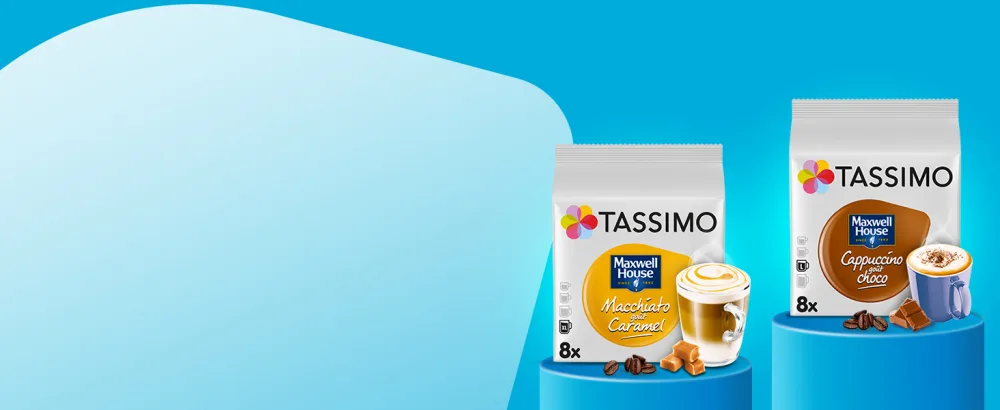 Tassimo Caf Dosettes - 40 boissons Maxwell House Macchiato Caramel (lot de 5 x 8 boissons) - product information 3