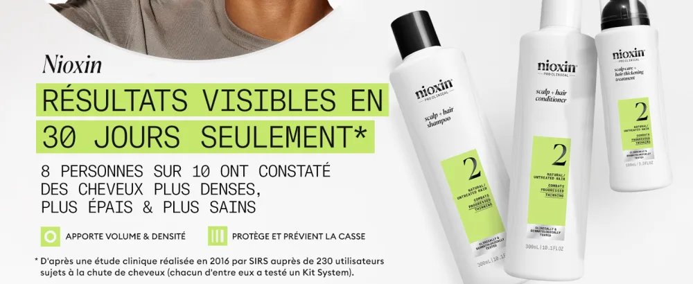 NIOXIN System 2 - pour Cheveux Naturels Chute Avanc e - Kit/Shampoing/Apr s-Shampoing/Soin pour Cuir Chevelu Step 3 Hair Thickener - product information 2