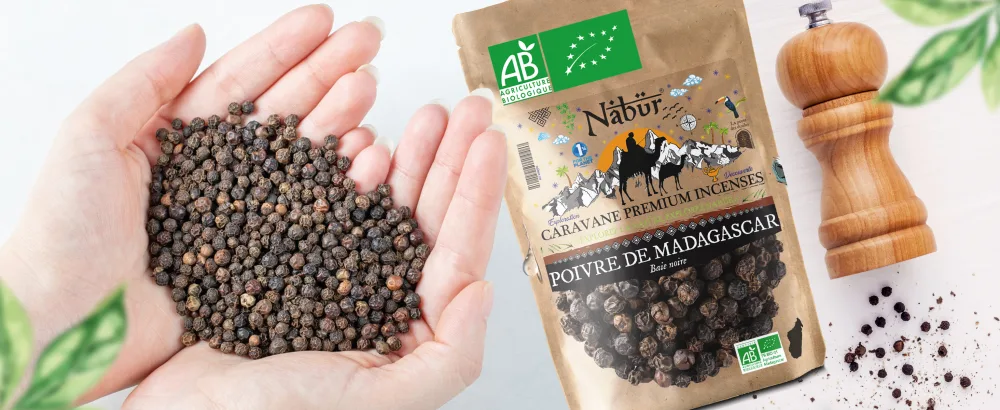 500gr Poivre Noir BIO de Madagascar Haute Qualit Prima+ Poivre en grain Note Florale Bois Fruit de Nab r - product information 1