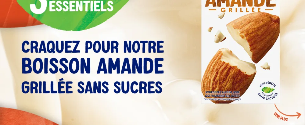 Alpro - Boisson V g tale - Lait d'Amande Grill e Sans Sucres - 1L - Lot de 8x1L - product information 1