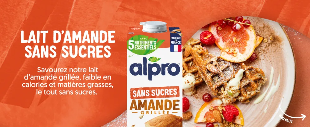 Alpro - Boisson V g tale - Lait d'Amande Grill e Sans Sucres - 1L - Lot de 8x1L - product information 16