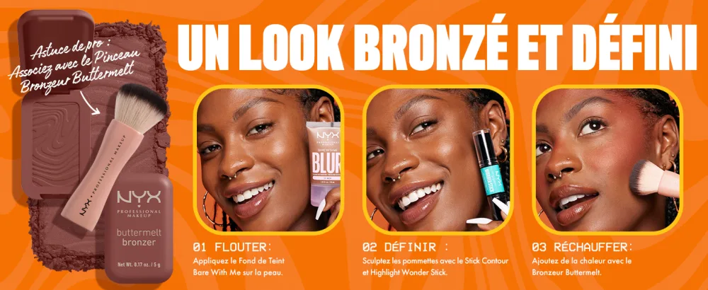 NYX PROFESSIONAL MAKEUP - Bronzeur Cr me - Utilisation Corps et Visage - Buttermelt Bronzer Teinte : Butta Than U - product information 4
