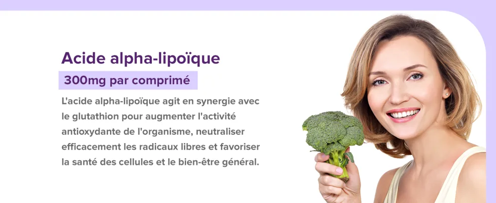 Glutathion 1000 mg x 60 Comprim s. Avec 500 mg de Glutathion 300 mg d ALA et 200 mg de Vitamine C par comprim . 60 Unit (Lot de 1) - product information 8