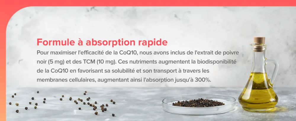 CoQ10 300mg Haute Puissance Triple Force 180 Comprim s (2 x 90) 6 Mois de Cure Avec Vitamines C E & MCT 90 Unit (Lot de 2) - product information 8