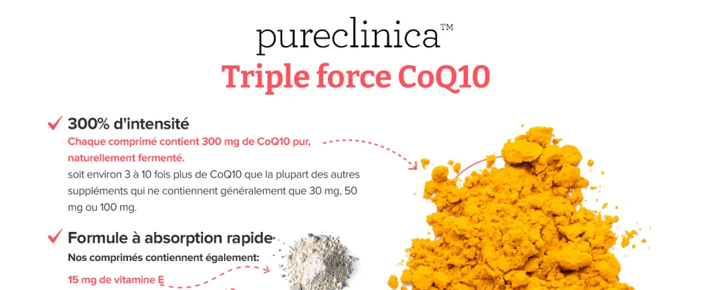 CoQ10 300mg Haute Puissance Triple Force 180 Comprim s (2 x 90) 6 Mois de Cure Avec Vitamines C E & MCT 90 Unit (Lot de 2) - product information 9