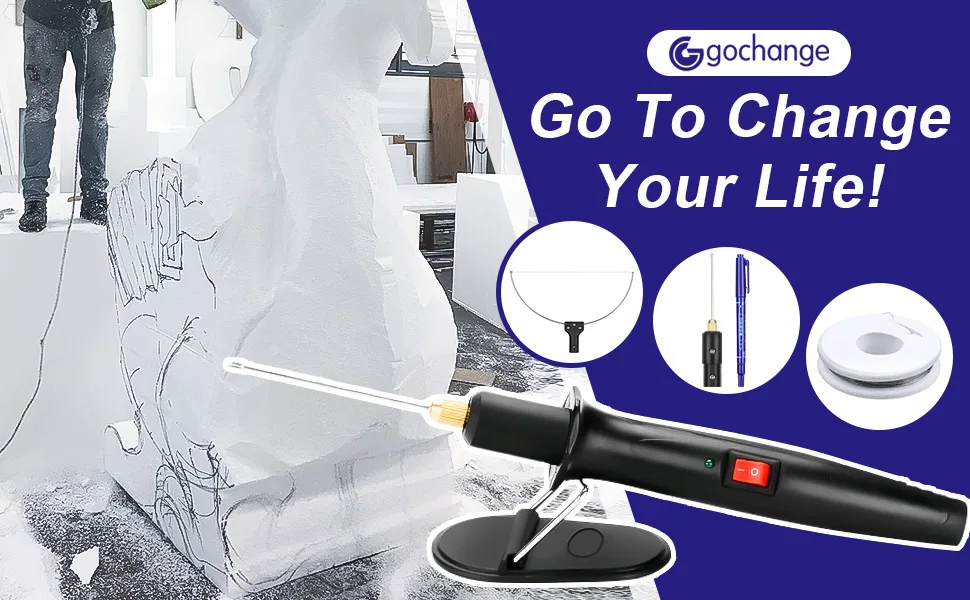 GOCHANGE 3 in 1 Foam Cutter Electric Cutting Machine Pen Tools Kit  100-240V /18W Styrofoam Cutting Pen with Electronic Voltage Transformer Adaptor - product information 8