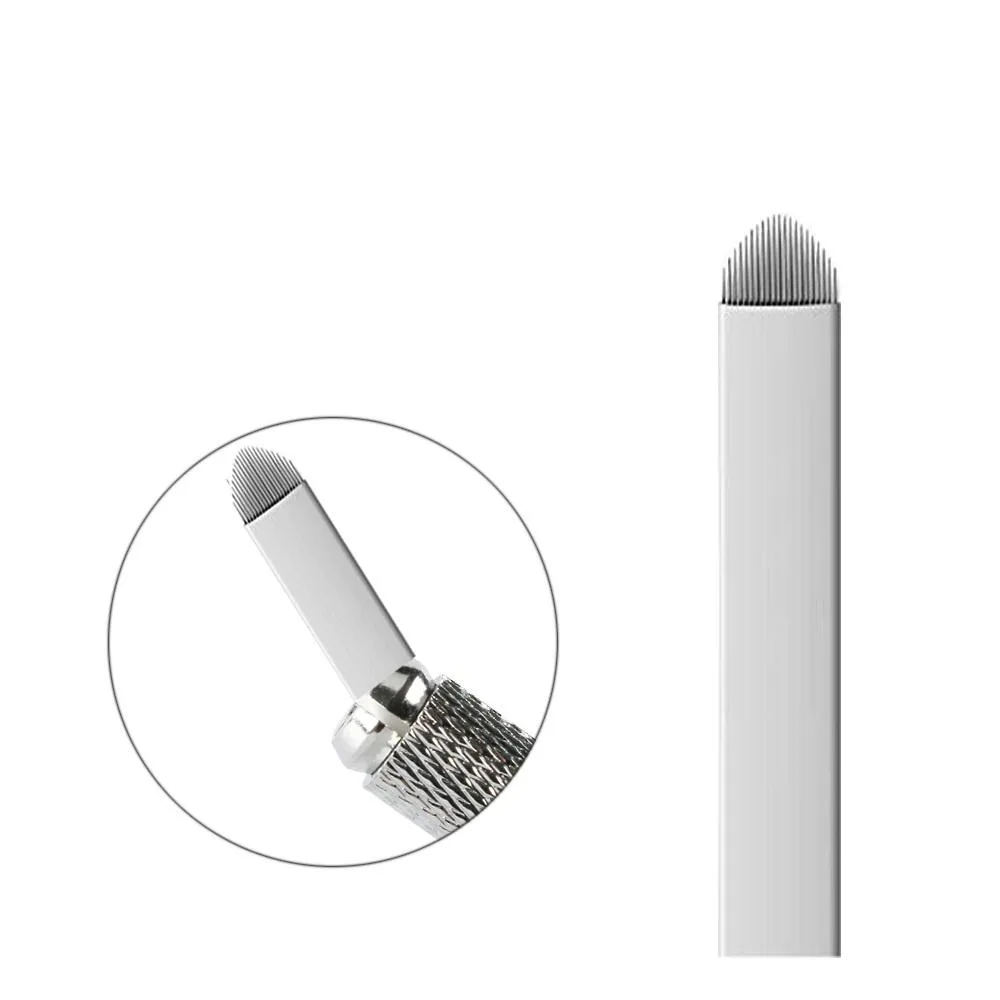 Pinkiou Aiguilles de tatouage de sourcil Aiguilles de microblading jetables Courbes de l'arc de broderie (R18) 18U - product information 2