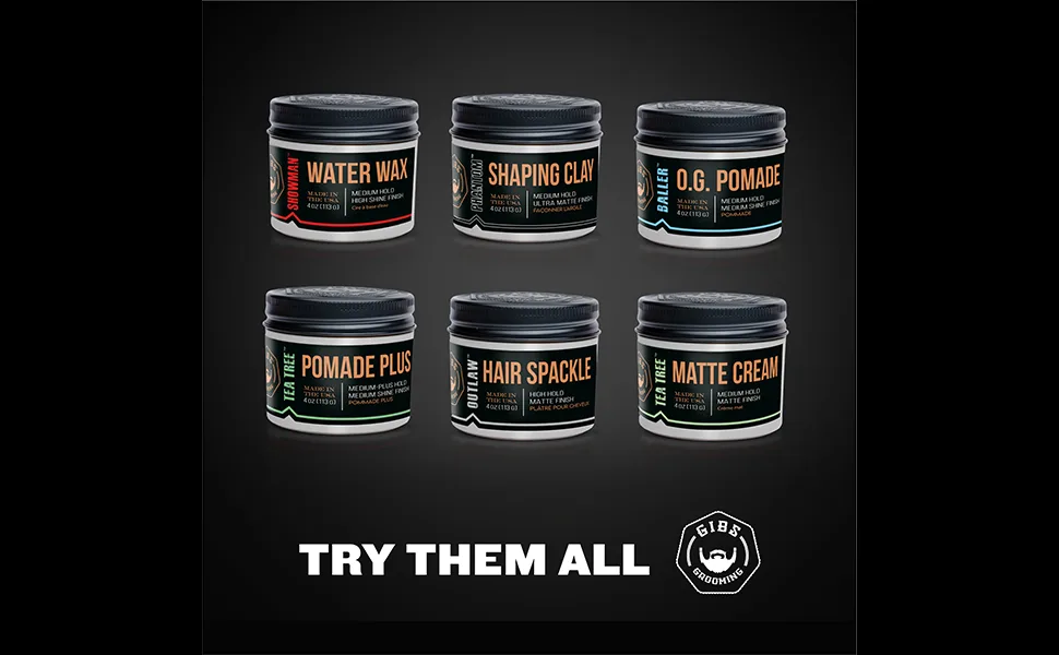 GIBS Grooming Phantom Men Hair Shaping Cream  2 oz - six pomades