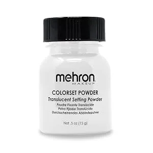 Mehron Makeup Colorset Powder | Translucent Powder Setting Powder | Face Powder For Special Effects  Halloween  & Film 0.5 oz (14 g) - 135 p