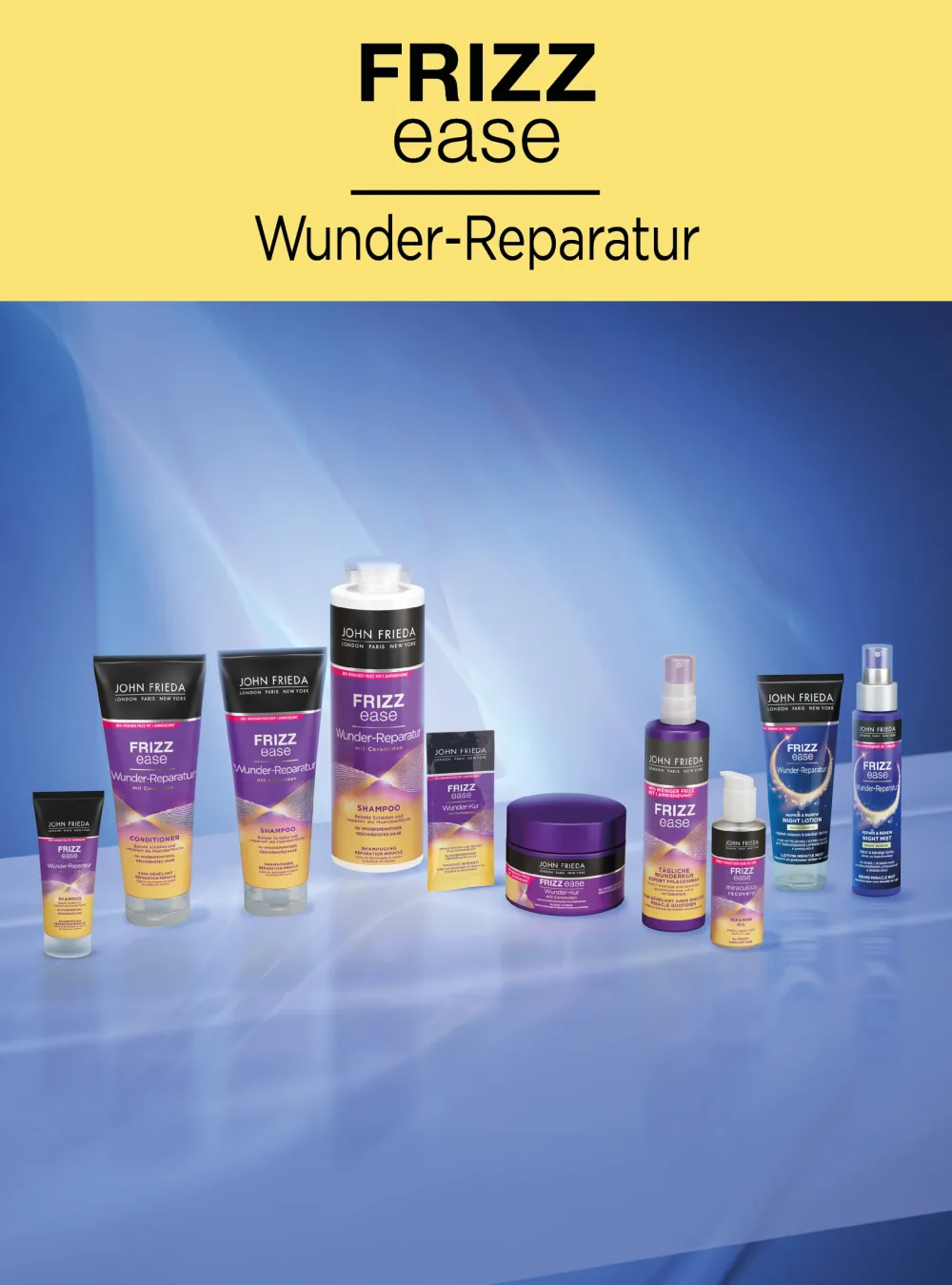 JOHN FRIEDA Frizz Ease Soin D m lant Boucles Couture 25ml (Lot de 2) Banane 250 ml (Lot de 2) - product information 2