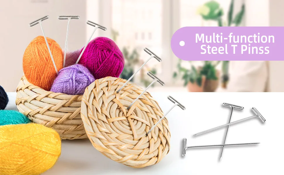 Jalan 200 Pieces Strong Steel T Pins for Blocking Knitting & Modelling (27mm) - product information 1