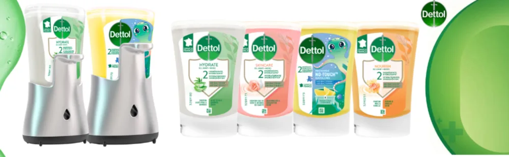 Dettol - No Touch recharge Eau de Rose et Beurre de Karit Flacon de 250 ml - 3x250ml Sans parfum 83.33 ml (Lot de 3) - product information 2