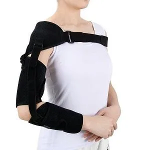 Enshey Shoulder Brace Support Correct Belt -Compression Pad Sleeve for Right or Left Upper Arm & Shoulder Support with Adjustable Straps for Stroke Hemiplegia Subluxation Recovery - shoulder brace