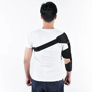 Enshey Shoulder Brace Support Correct Belt -Compression Pad Sleeve for Right or Left Upper Arm & Shoulder Support with Adjustable Straps for Stroke Hemiplegia Subluxation Recovery - Shoulder Brace