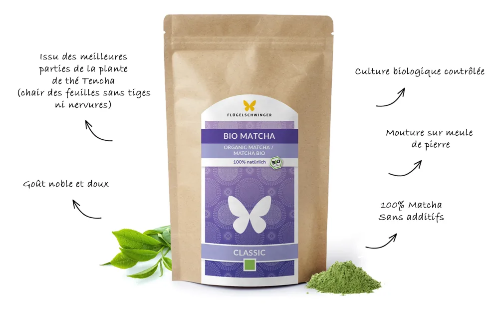 200g de th Matcha BIO CLASSIC sans additifs - product information 2