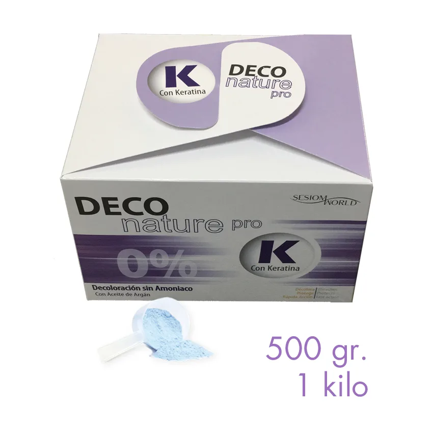 SesioMWorld Deco Nature Pro 0 % D coloration sans ammoniac avec k ratine et argan 500 g - product information 3
