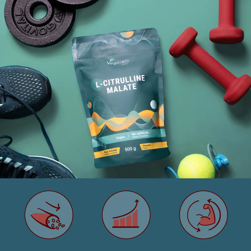 L-Citrulline Malate 2:1 | 500g Poudre | 100% Pure & Sans Additif | Pre Workout Vegan & Endurance | Vegavero - product information 5