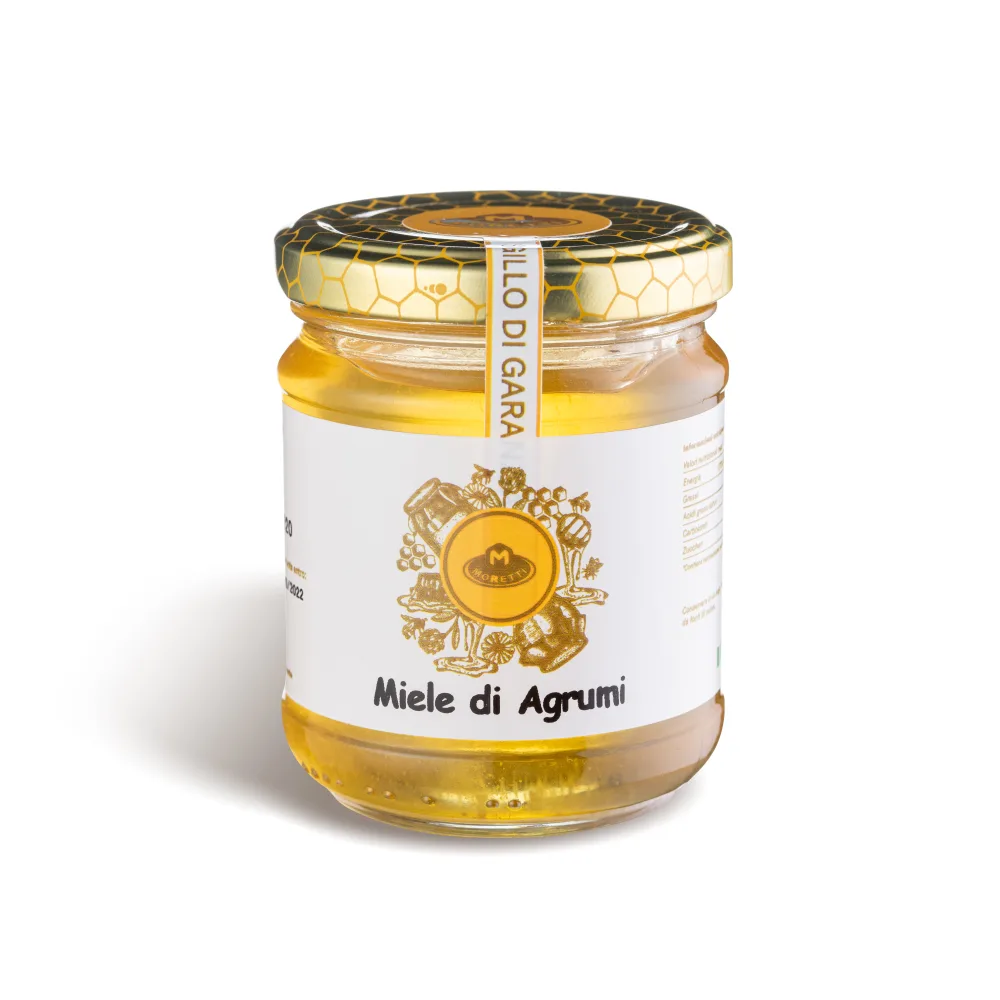 Moretti | Miel artisanal | Fabriqu en Calabre | Essences diverses | Emballage en verre 250g (Agrumes 1) - product information 2