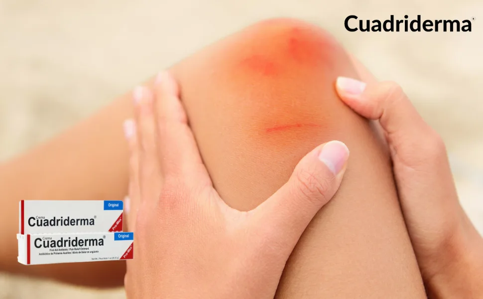 Cuadriderma Original  First Aid Antibiotic  Minor Cuts and Burns Protection Ointment  1 Oz  Tube. - scrapes, cuts, punctures, wounds, antibiotic, ointment