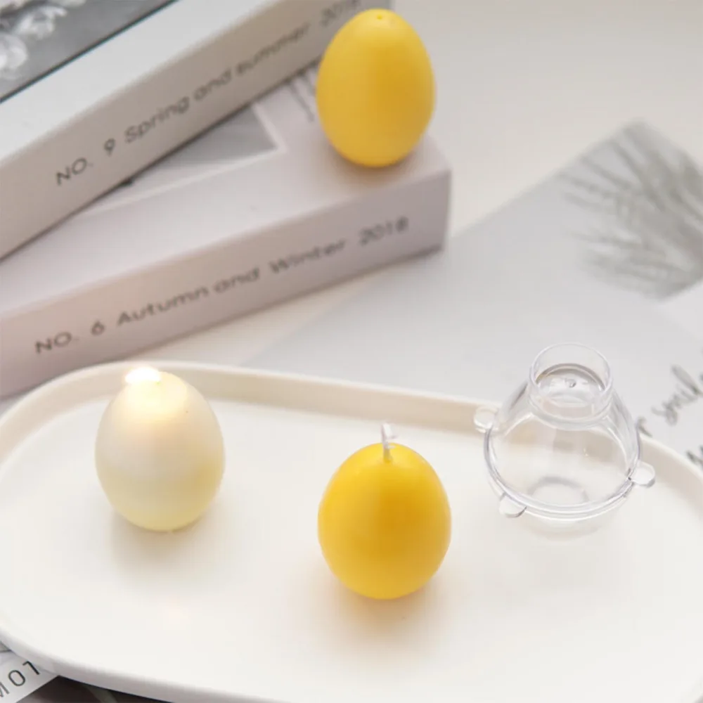 des bougies d'oeufs - Silicone portable flexible artisanat r utilisable | pinte ovale cr ative bougies faites la main de silicone polyvalent - product information 1