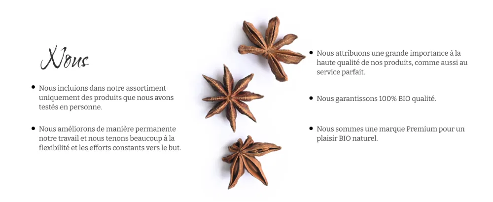 Biojoy BIO-Anis toil enti re (100 g) th d'anis sans additifs (Illicium verum) - product information 9