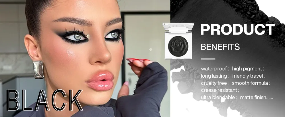 DE'LANCI Palette de fards paupi res Single Pearl Maquillage mat imperm able pigment Ghost Bride v g tal #02 Blanc - product information 6