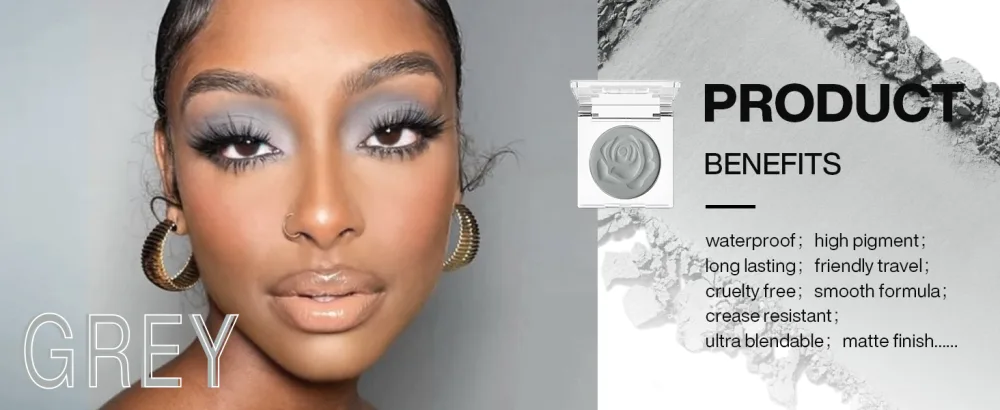 DE'LANCI Palette de fards paupi res Single Pearl Maquillage mat imperm able pigment Ghost Bride v g tal #02 Blanc - product information 8
