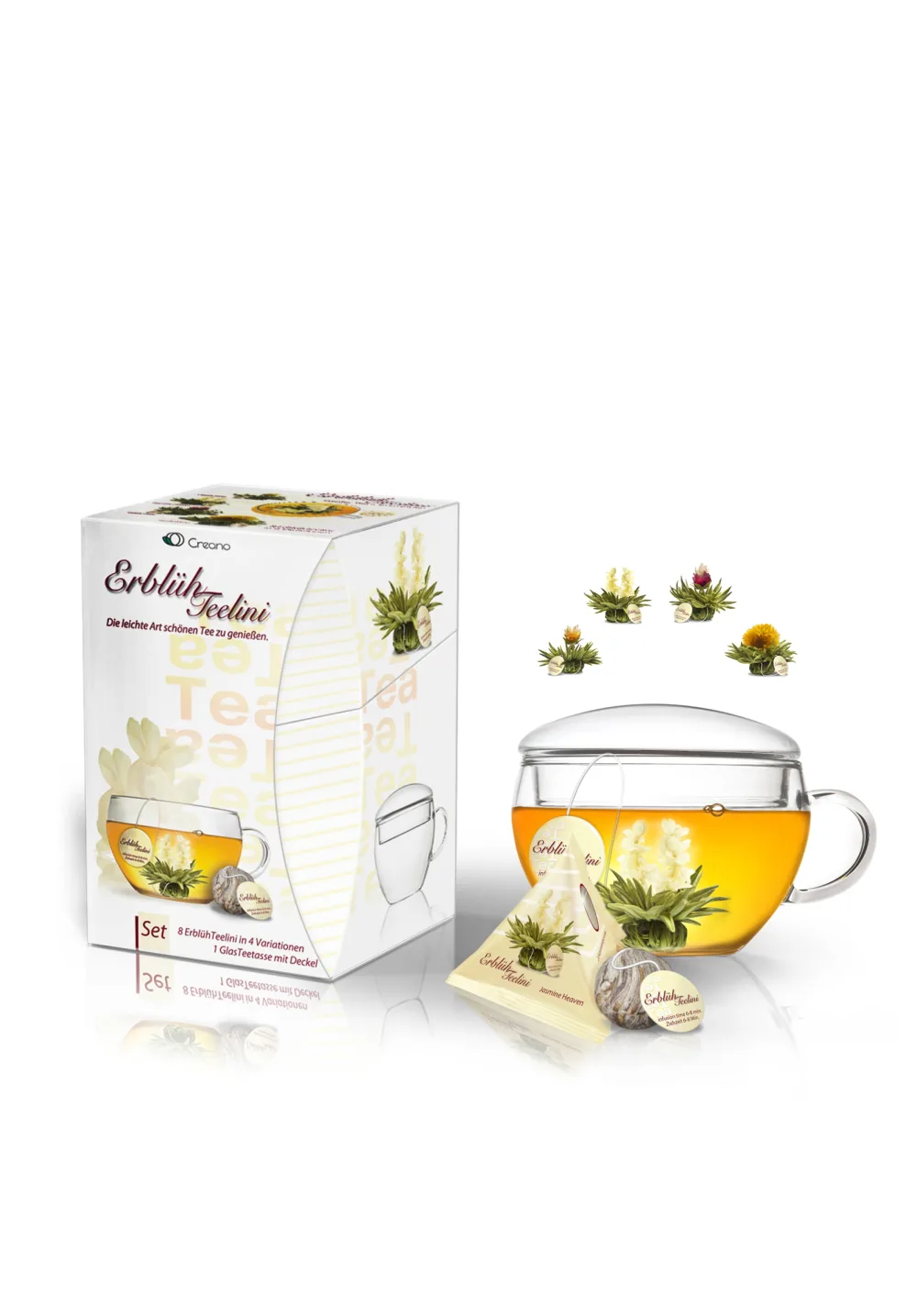Creano Variation de Fleurs de Th dans le Format Exclusif de Tasse - 8 Fleurs en 4 Vari t s Diff rentes (Th Noir) - product information 3