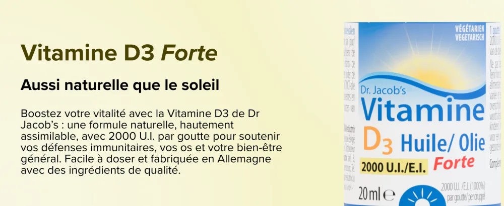 Dr.Jacob's - Vitamine D3 FORTE - 2000 U.I. / goutte - product information 1