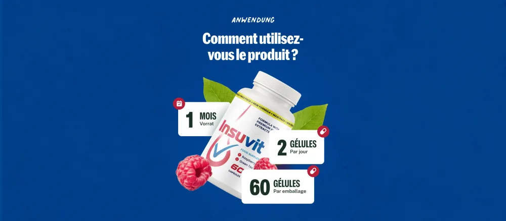 Insuvit Compl ment Alimentaire en G lules Formule aux Extraits de Plantes Avec Caf ine Framboise & Th Vert 60 G lules - product information 1