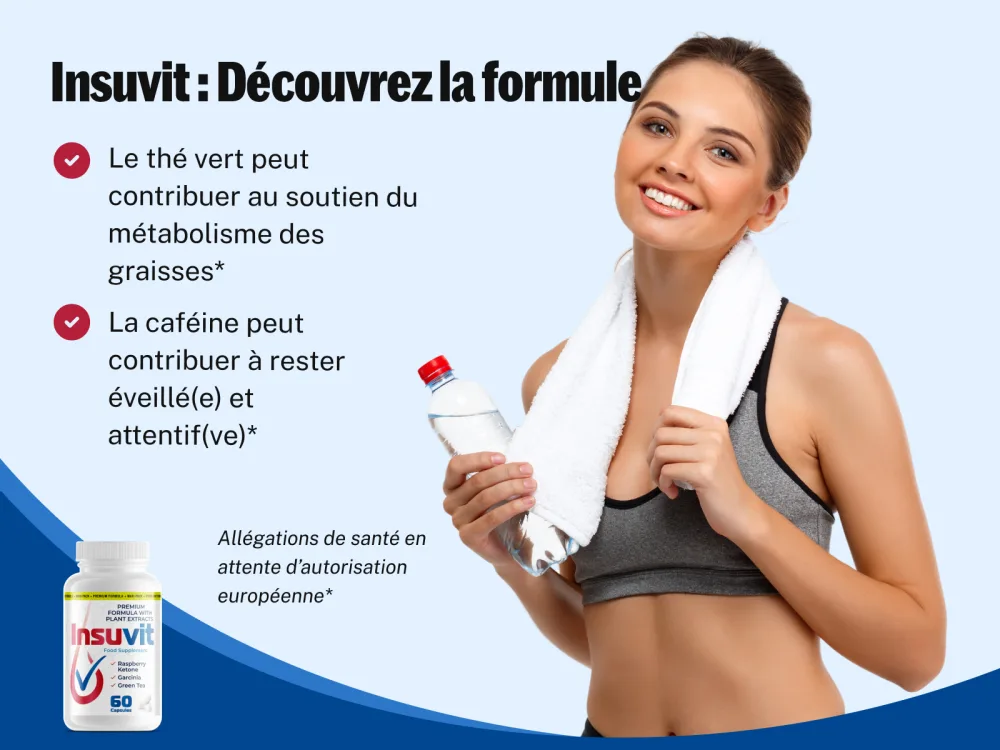 Insuvit Compl ment Alimentaire en G lules Formule aux Extraits de Plantes Avec Caf ine Framboise & Th Vert 60 G lules - product information 8