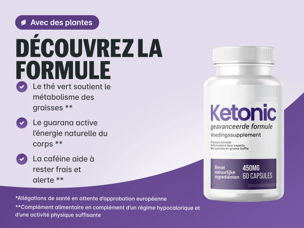 Ketonic Compl ment alimentaire d inspiration v g tale aux plantes actives 450 mg 60 capsules - product information 6