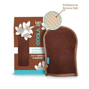 COOLA Sunless Self Tanner Mitt  Supports Sunless Tanning Lotion Application  2-in-1 Applicator & Exfoliator for Face & Body - coola sunless tan mitt with detail