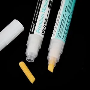 Wilkins Premium Midsole Marker for Customization Paint on Leather  Suede  Fabric and Soft Foam for 2-4 Pair of Shoes (White) - Midsole Marker Replacable tip