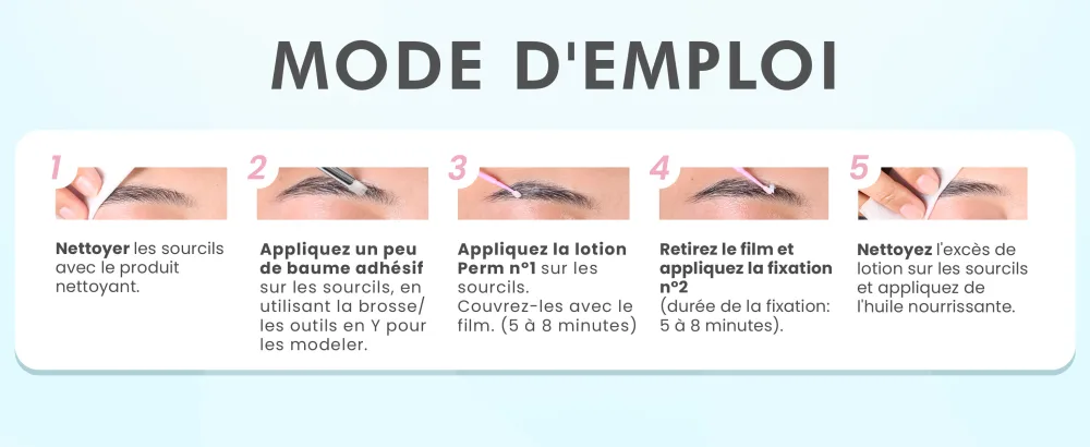 Brow Lift Kit Sourcil Brow Lamination Kit Dur e de 6-8 semaines 15 Applications DIY Sourcils avec Instructions S r et Efficace - BK1 - product information 5