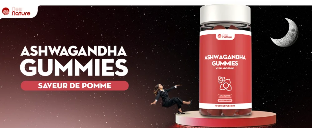 Gummies d'Ashwagandha 1500mg - Compl ment Alimentaire Haute Concentration avec Vitamine B6 - Saveur Naturelle de Pomme - 60 Gummies - product information 1