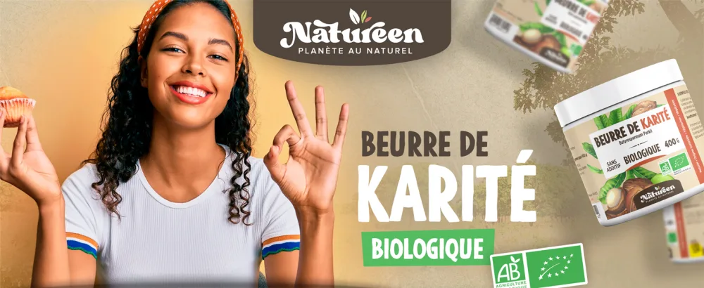 Beurre de Karit Bio AB 100 g - Qualit alimentaire -100% V g tal - Sans Additifs - Cheveux - Corps - Visage - Pur - V gan - product information 1