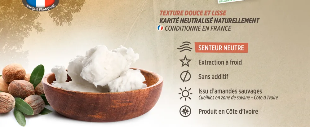 Beurre de Karit Bio AB 100 g - Qualit alimentaire -100% V g tal - Sans Additifs - Cheveux - Corps - Visage - Pur - V gan - product information 2