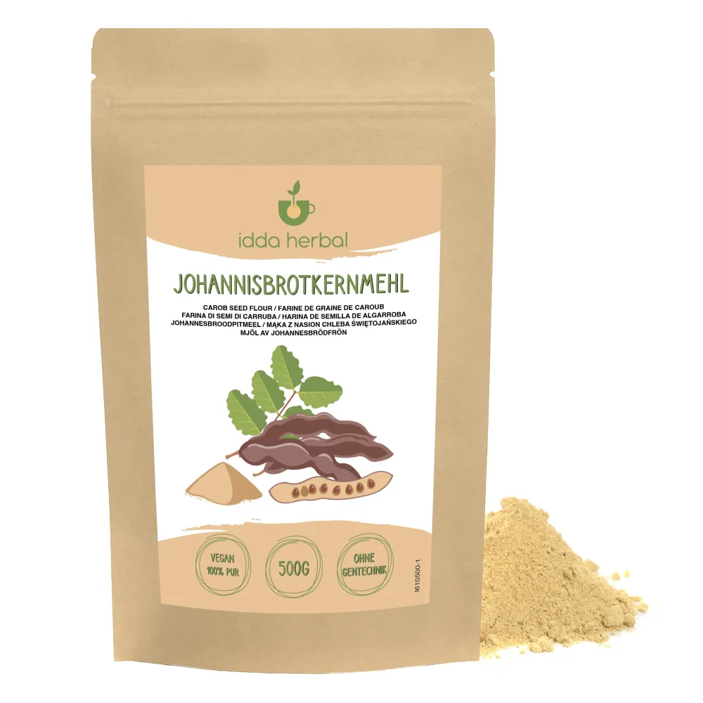 IDDA Herbal Poudre de Caroube E410 125g Graines de Caroube Poudre sans Gluten Viscosit 3000 CPS - product information 1