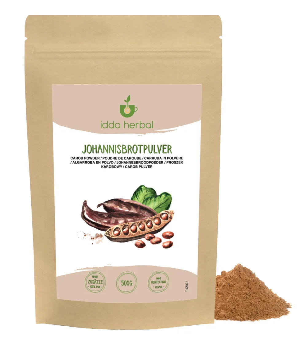 IDDA Herbal Poudre de Caroube E410 125g Graines de Caroube Poudre sans Gluten Viscosit 3000 CPS - product information 2