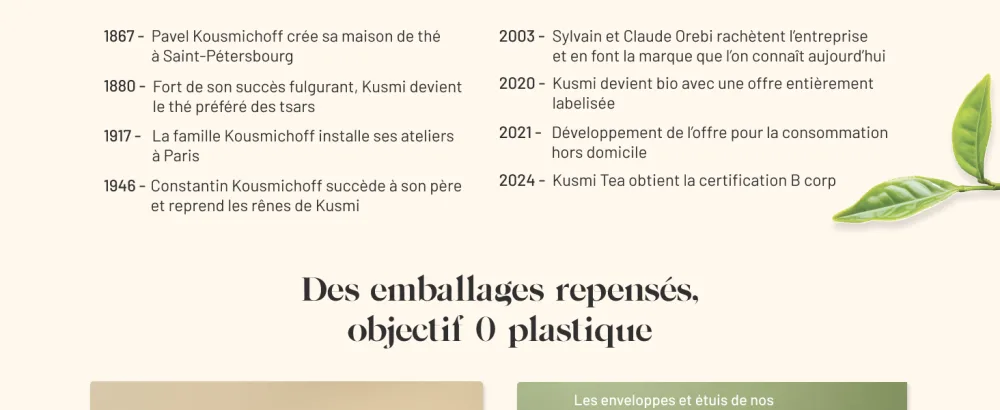 Kusmi Tea Coffret de th en sachet Les Essentiels 24 Sachets Mousseline - product information 3
