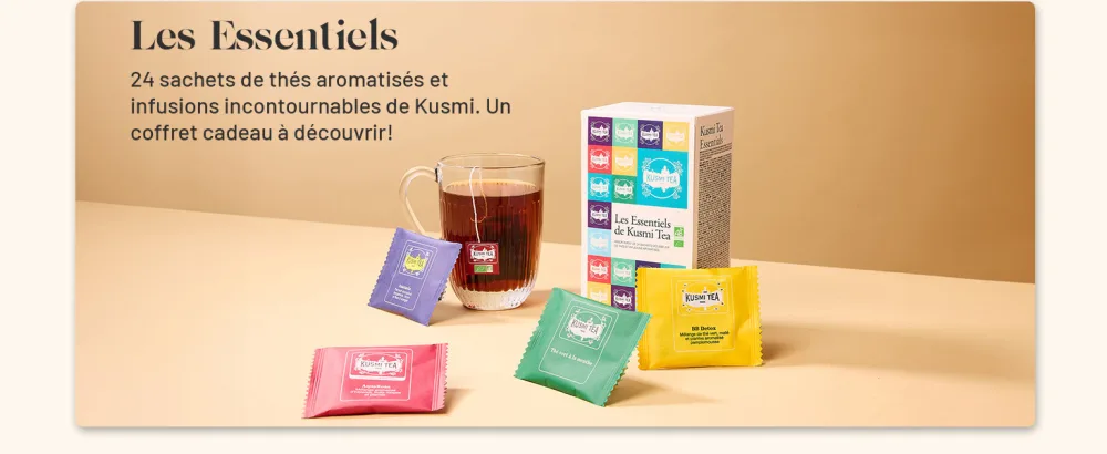 Kusmi Tea Coffret de th en sachet Les Essentiels 24 Sachets Mousseline - product information 5