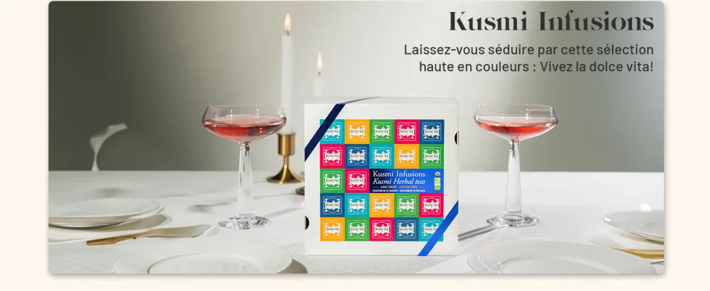 Kusmi Tea Coffret de th en sachet Les Essentiels 24 Sachets Mousseline - product information 8
